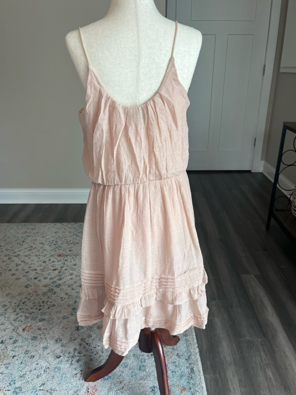 NWOT Boutique Pale Blush Feminine Summer Balletcore Women’s Dress - Picture 4 of 8
